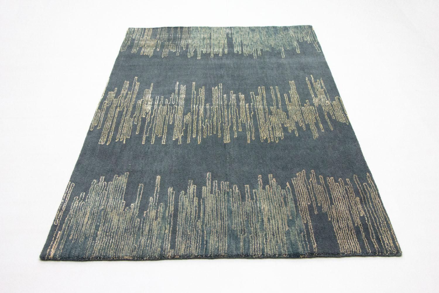 Tapis design - 246 x 154 cm - bleu