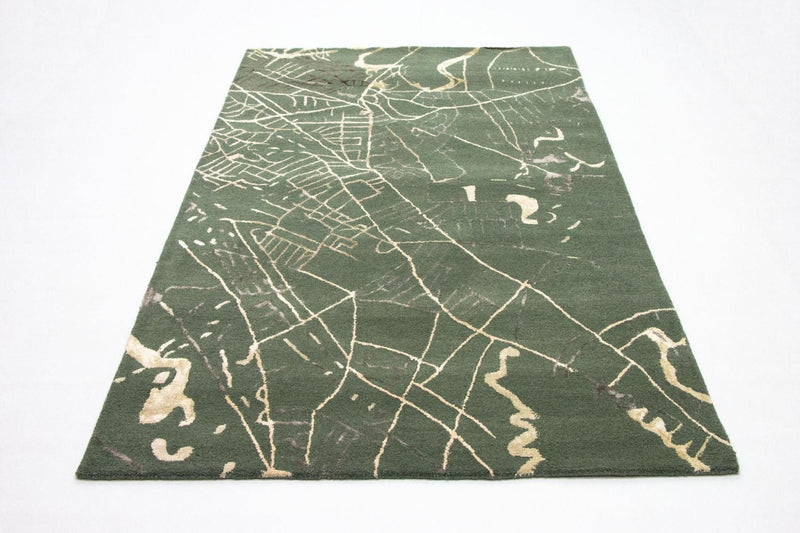 Tapis design - 243 x 154 cm - vert