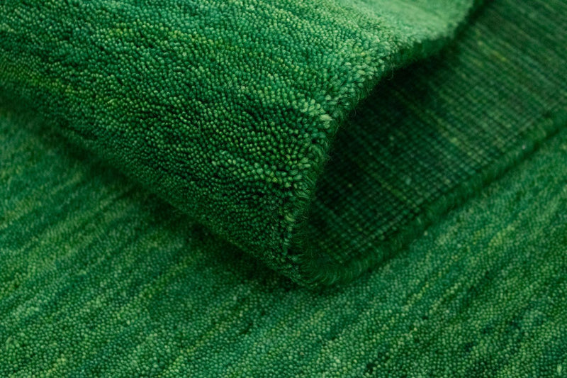 Tapis de couloir Tapis Gabbeh - Indus - 400 x 80 cm - vert foncé