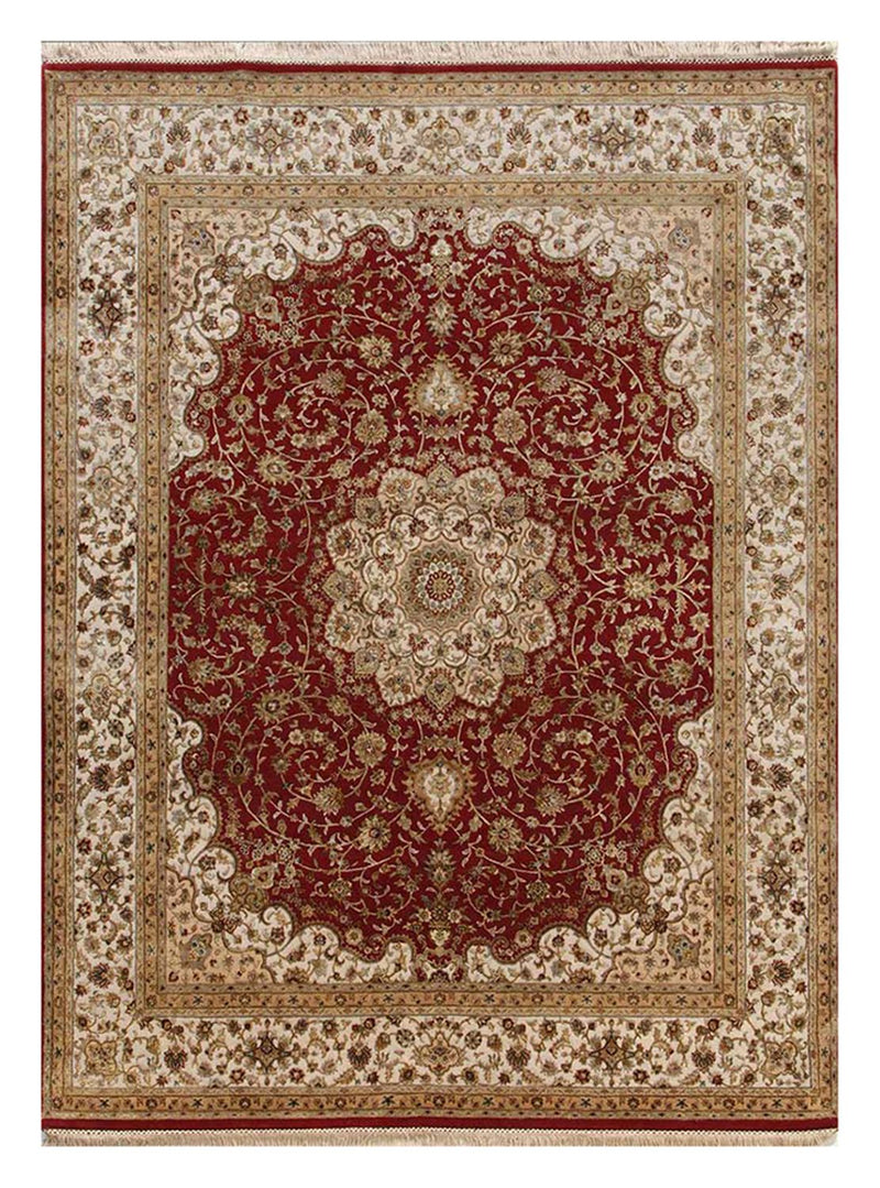 Tapis en laine - 300 x 240 cm - rouge vin