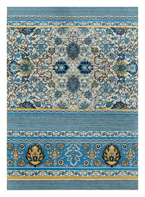 Wollteppich - 300 x 240 cm - blau