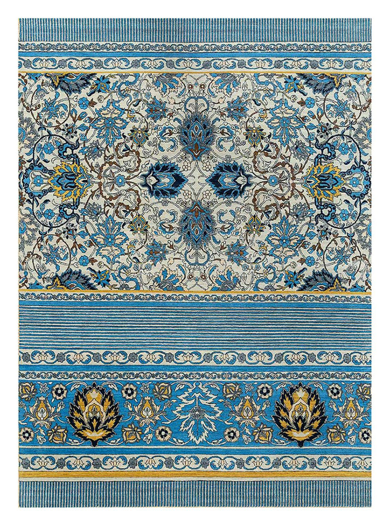 Wollteppich - 300 x 240 cm - blau