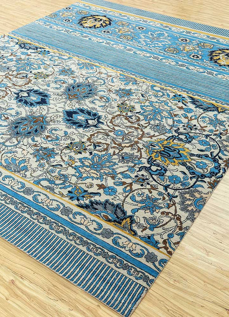 Wollteppich - 300 x 240 cm - blau