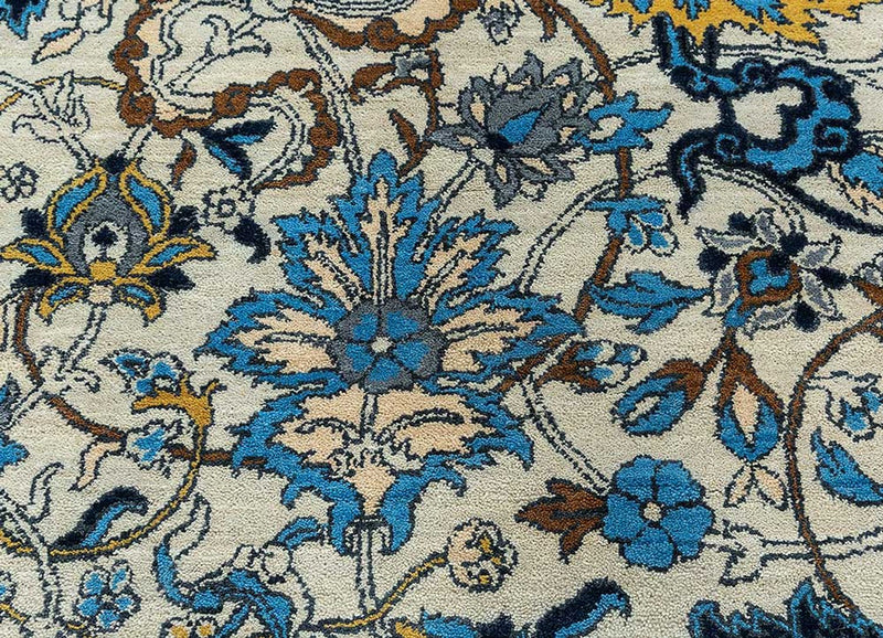Wollteppich - 300 x 240 cm - blau