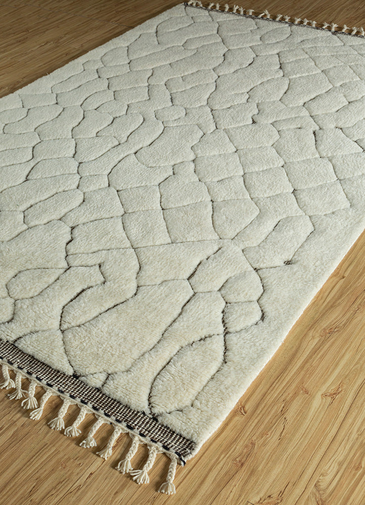 Tapis en laine - 300 x 200 cm - crème
