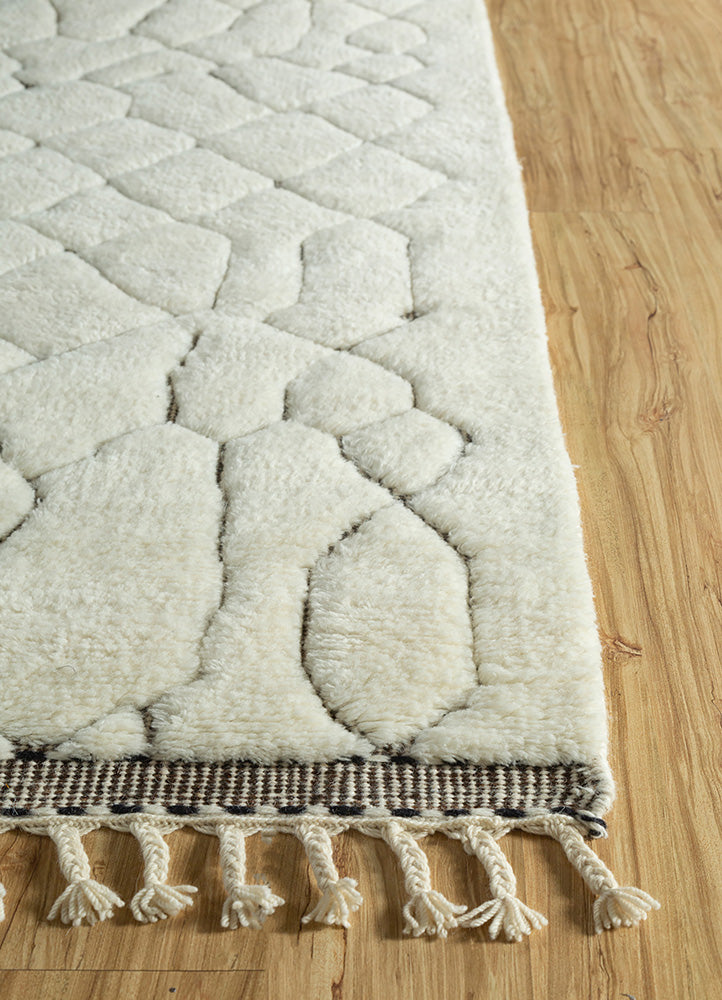 Tapis en laine - 300 x 200 cm - crème