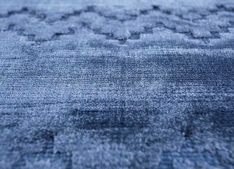 Tapis en viscose - 300 x 240 cm - bleu