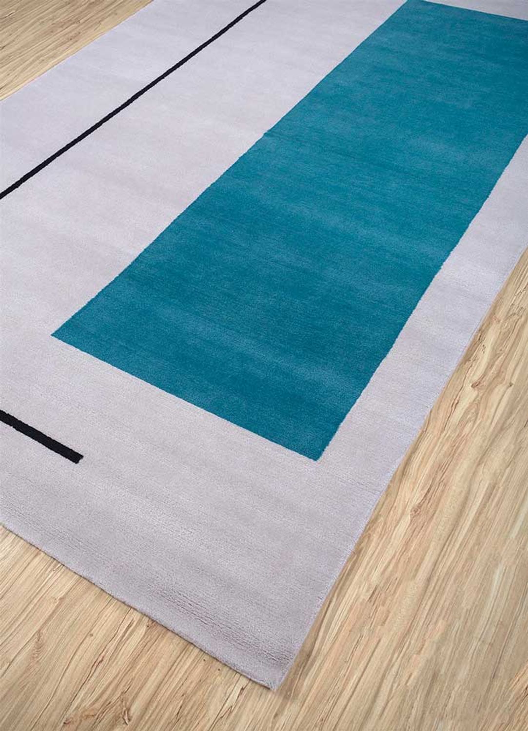 Tapis en laine - 300 x 240 cm - gris foncé