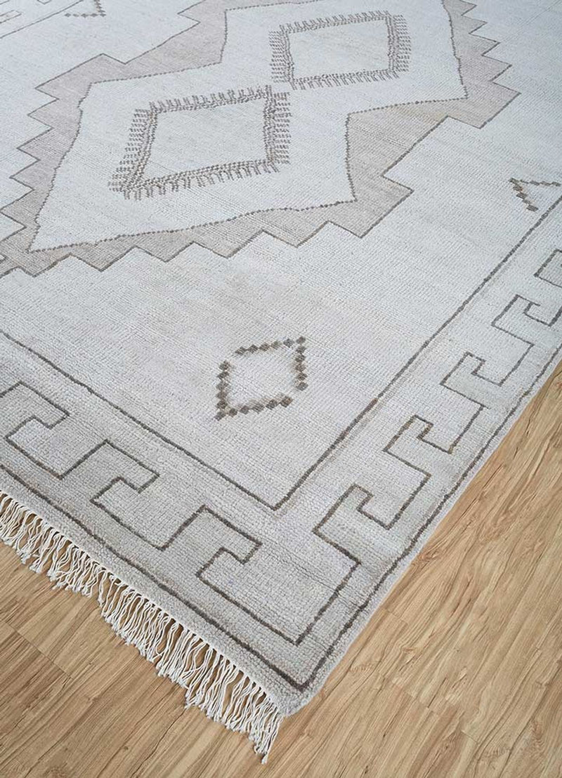 Tapis en laine - 300 x 240 cm - gris clair