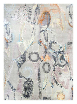 Designer Teppich - 450 x 360 cm - silber