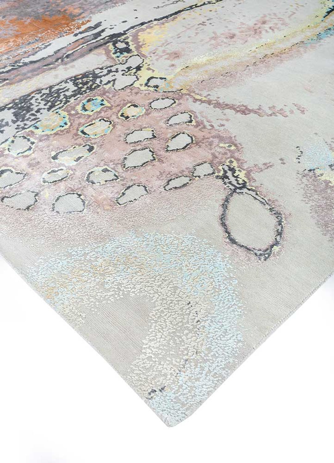Designer Teppich - 450 x 360 cm - silber