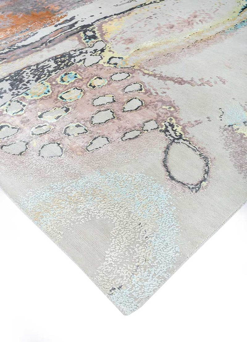 Designer Teppich - 450 x 360 cm - silber