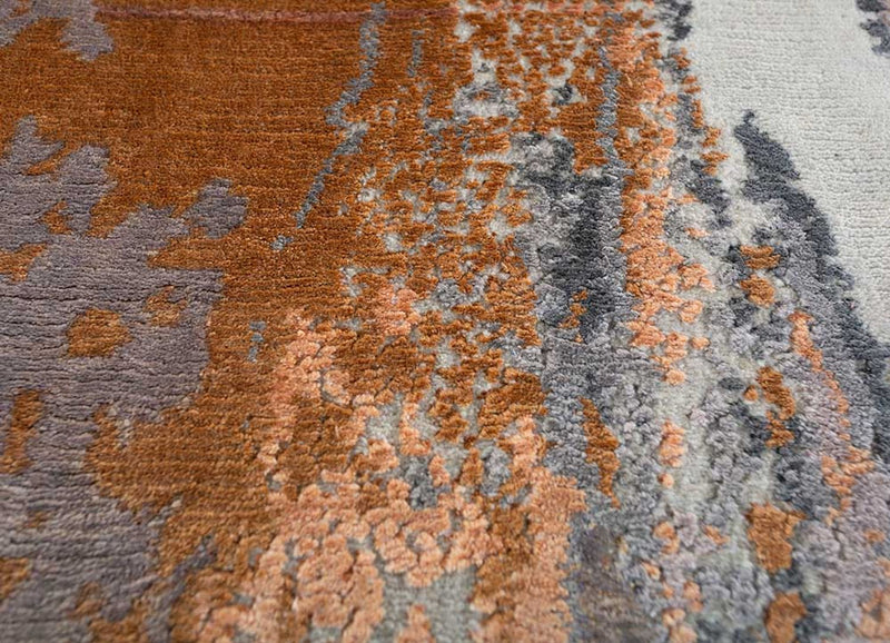 Designer Teppich - 450 x 360 cm - silber