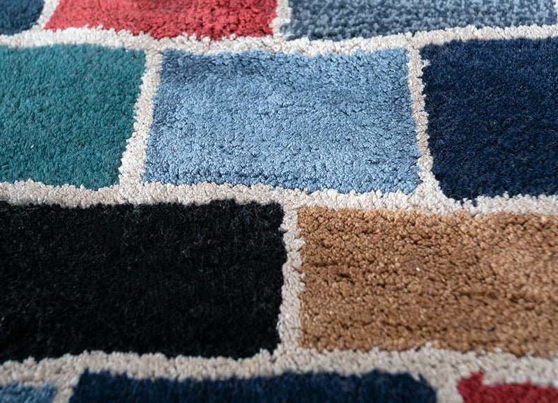 Tapis en laine - 165 x 105 cm - multicolore