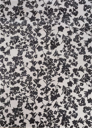 Tapis en laine - 270 x 180 cm - noir et blanc