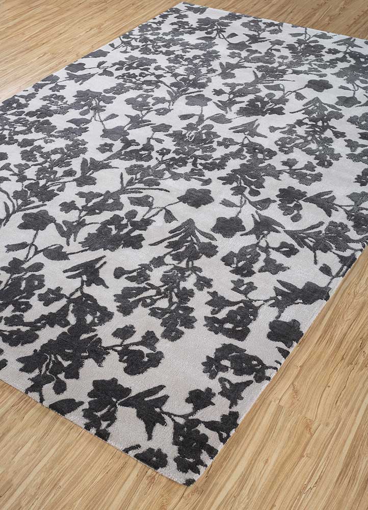 Tapis en laine - 270 x 180 cm - noir et blanc