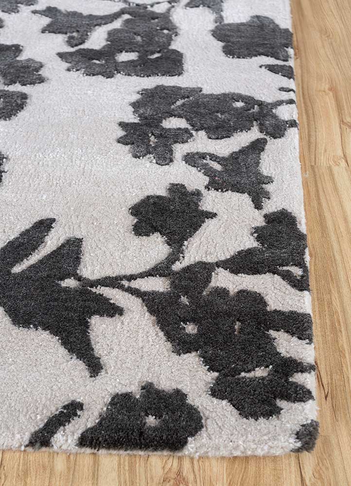 Tapis en laine - 270 x 180 cm - noir et blanc