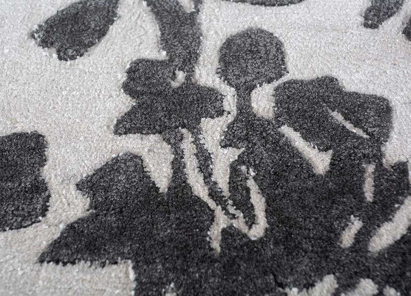 Tapis en laine - 270 x 180 cm - noir et blanc