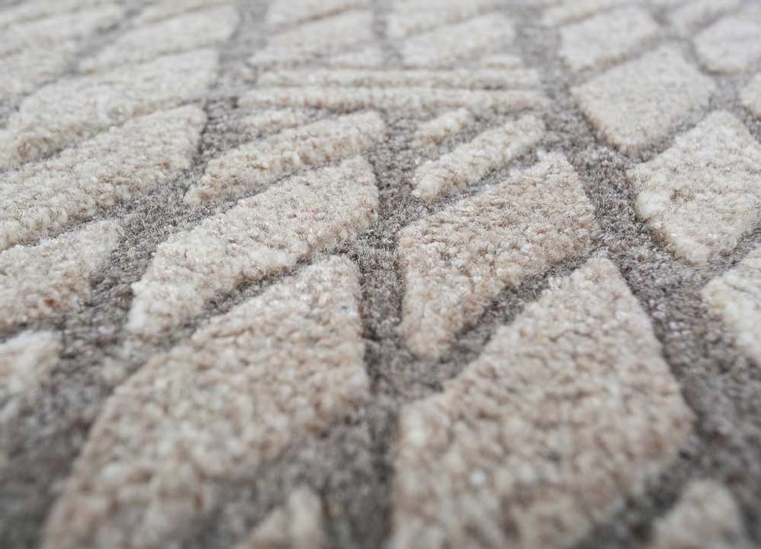 Tapis en laine - 240 x 150 cm - beige foncé