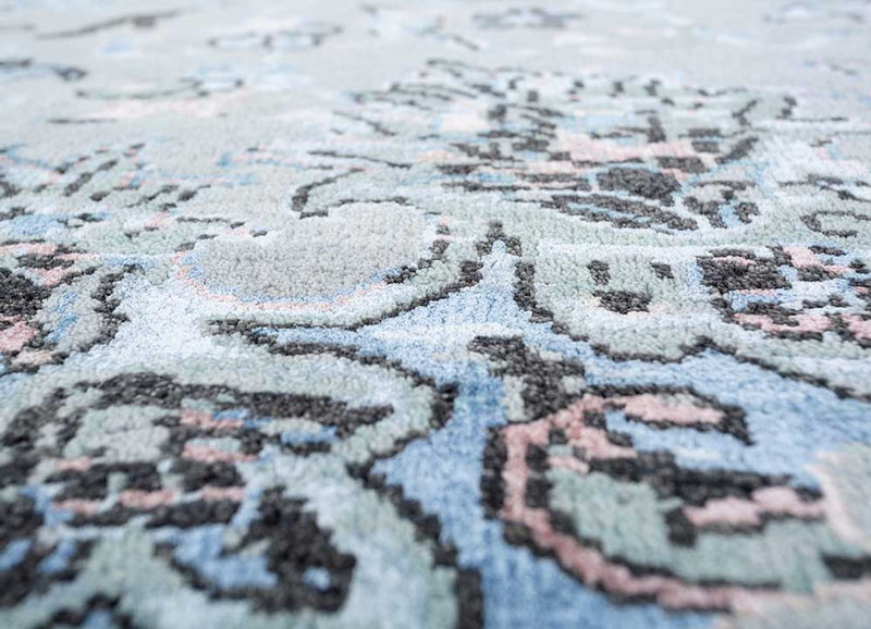Tapis en laine - 300 x 240 cm - bleu ciel