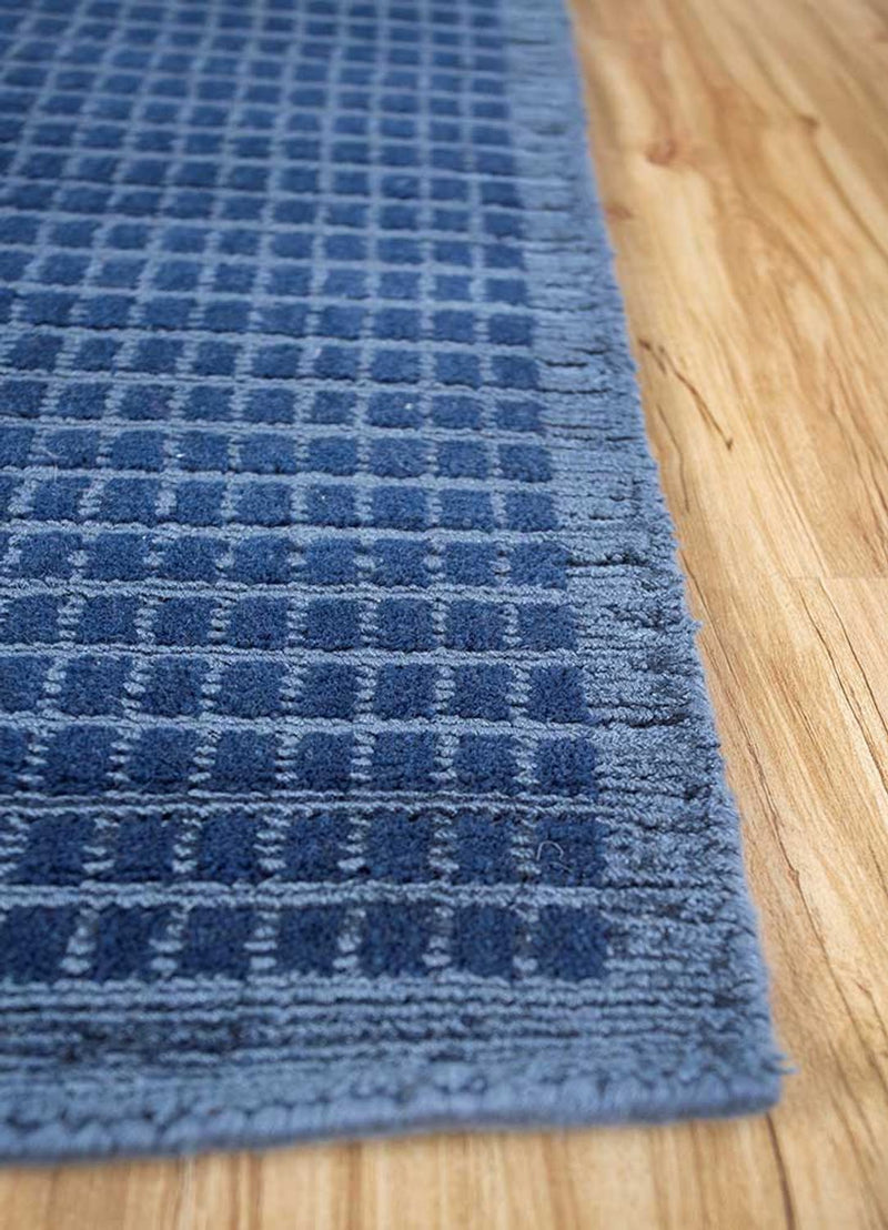 Tapis en laine - 240 x 150 cm - bleu foncé
