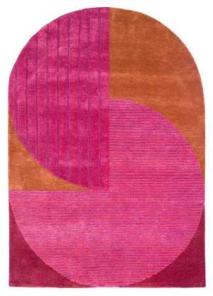 Tapis en laine originale  - 270 x 180 cm - rose