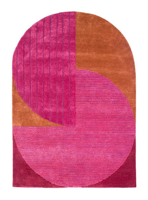 Tapis en laine originale  - 270 x 180 cm - rose