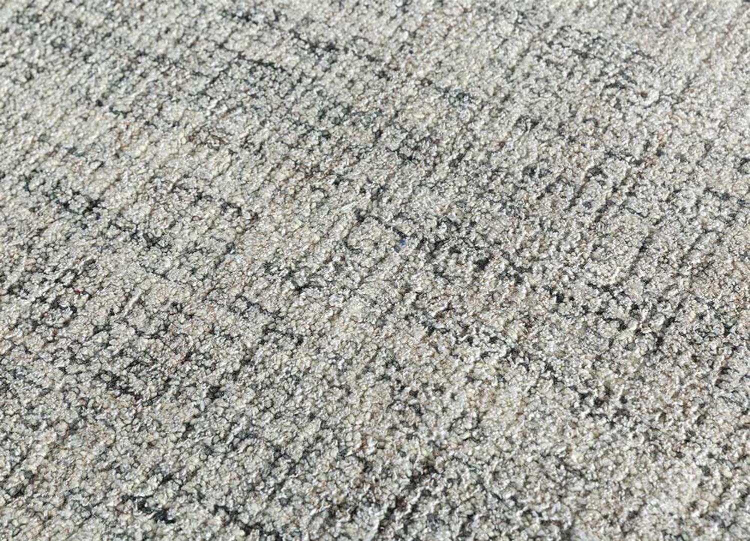 Tapis en laine carré  - 120 x 120 cm - gris clair