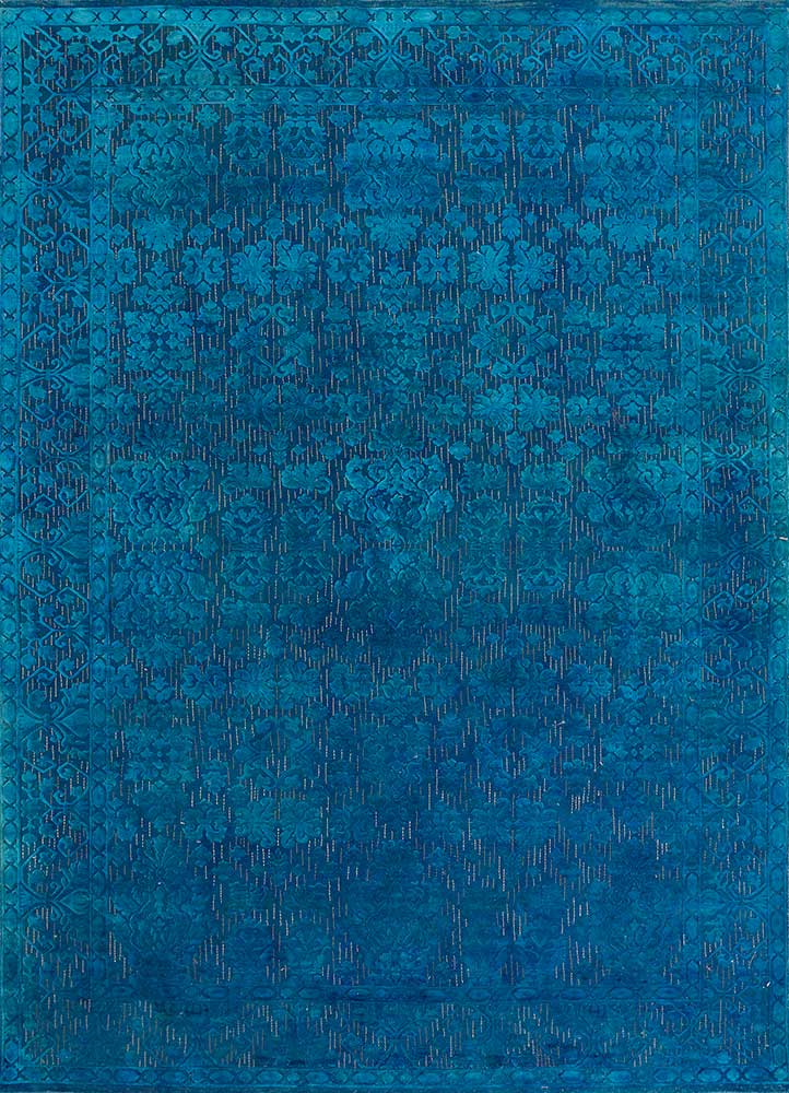 Tapis en laine - 300 x 200 cm - bleu foncé