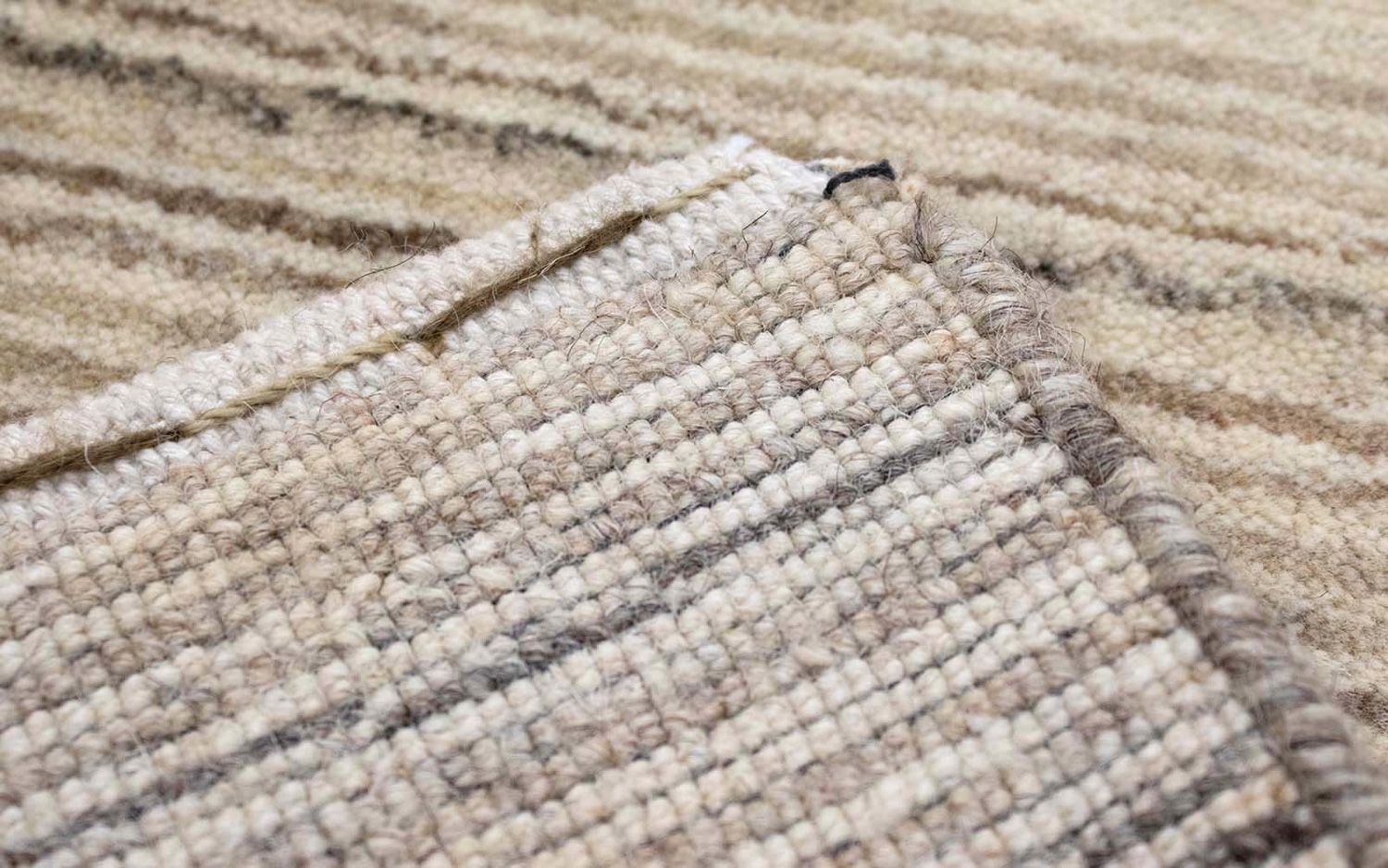 Tapis en laine - 124 x 63 cm - naturel