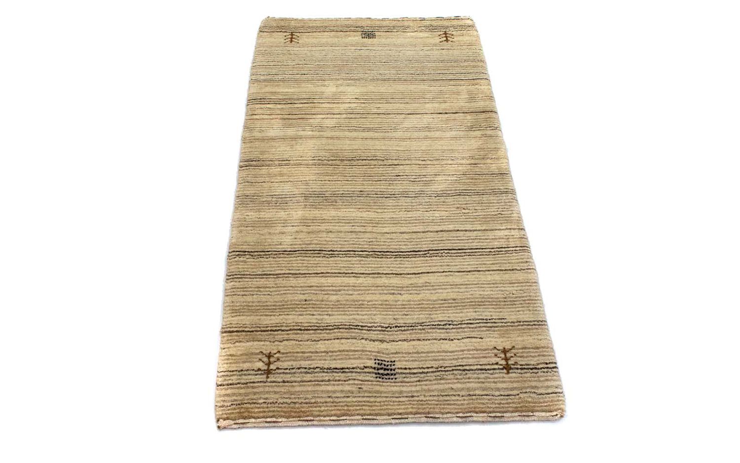 Tapis en laine - 124 x 63 cm - naturel