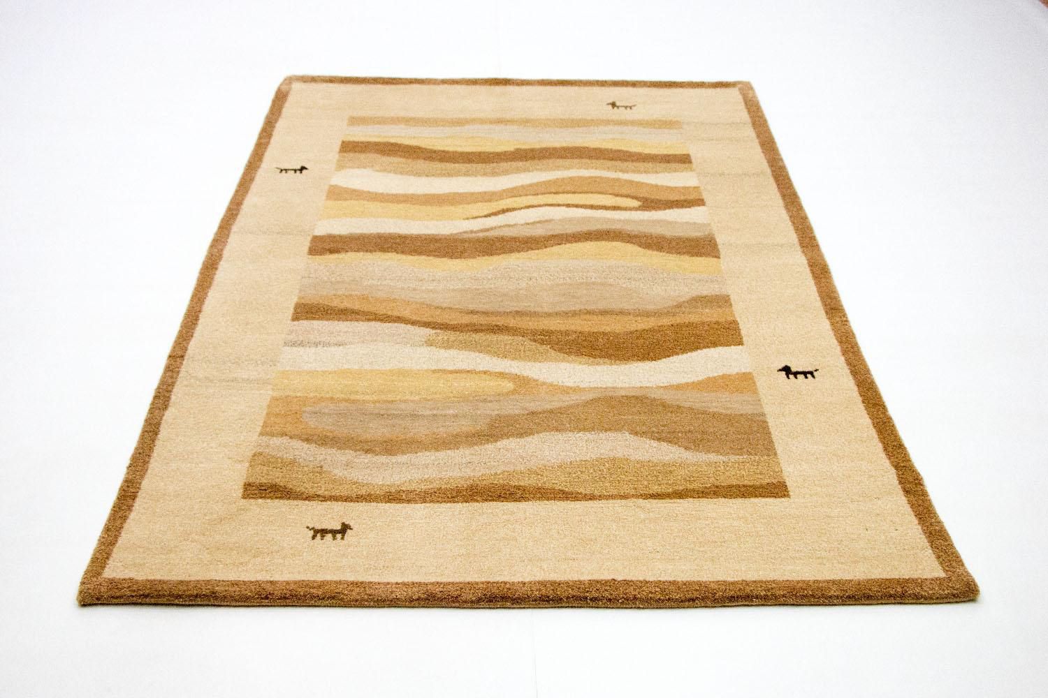 Tapis Gabbeh - Indus - 203 x 140 cm - multicolore