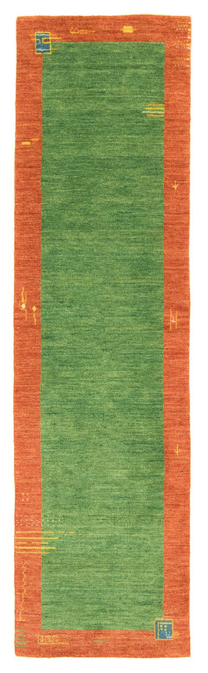 Tapis de couloir Tapis Gabbeh - Indus - 200 x 80 cm - vert