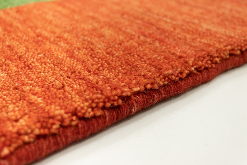 Tapis de couloir Tapis Gabbeh - Indus - 200 x 80 cm - vert