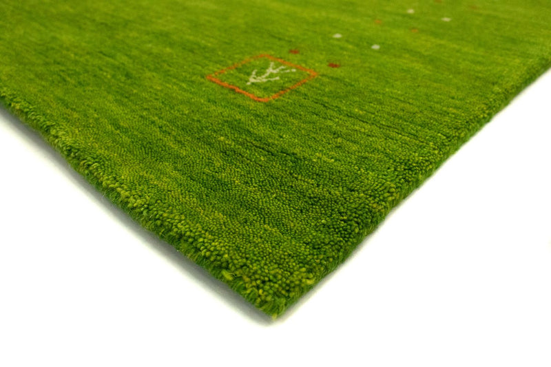 Tapis de couloir Tapis Gabbeh - Indus - 240 x 80 cm - vert