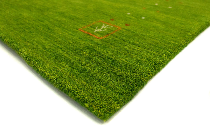 Tapis de couloir Tapis Gabbeh - Indus - 400 x 80 cm - vert