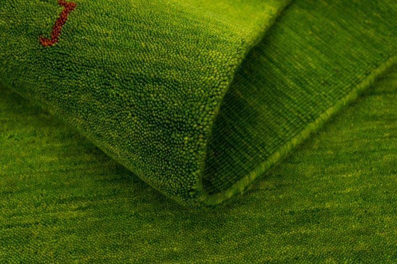 Tapis de couloir Tapis Gabbeh - Indus - 400 x 80 cm - vert