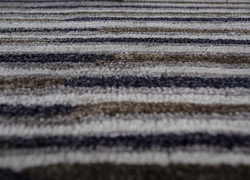 Tapis en laine originale  - 152 x 55 cm - anthracite