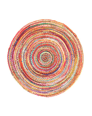 Tapis en sisal - ML-Indigostripy - ronde