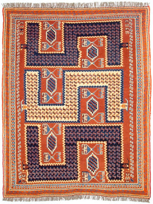 Tapis Kelim - Oriental - 185 x 145 cm - multicolore
