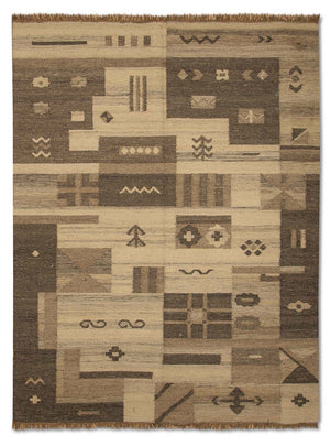 Tapis Kelim - Tendance - 200 x 140 cm - naturel