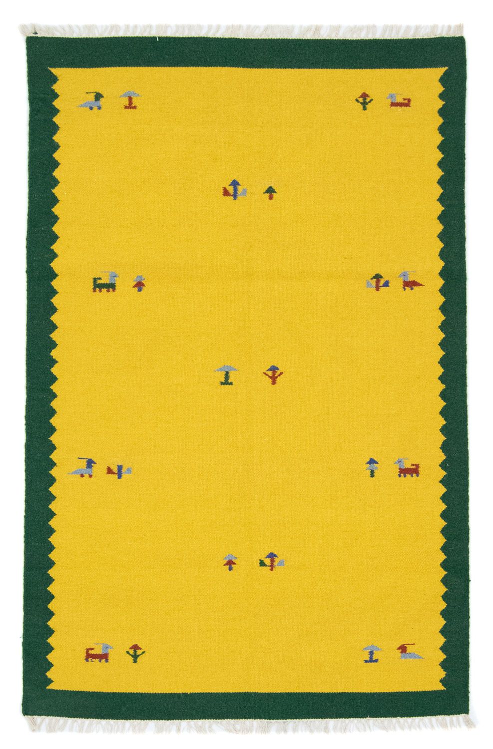 Tapis Kelim - Tendance - 180 x 120 cm - jaune