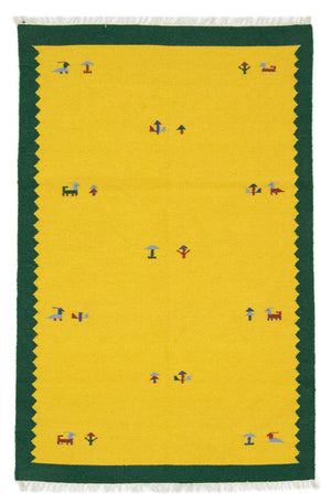 Tapis Kelim - Tendance - 180 x 120 cm - jaune