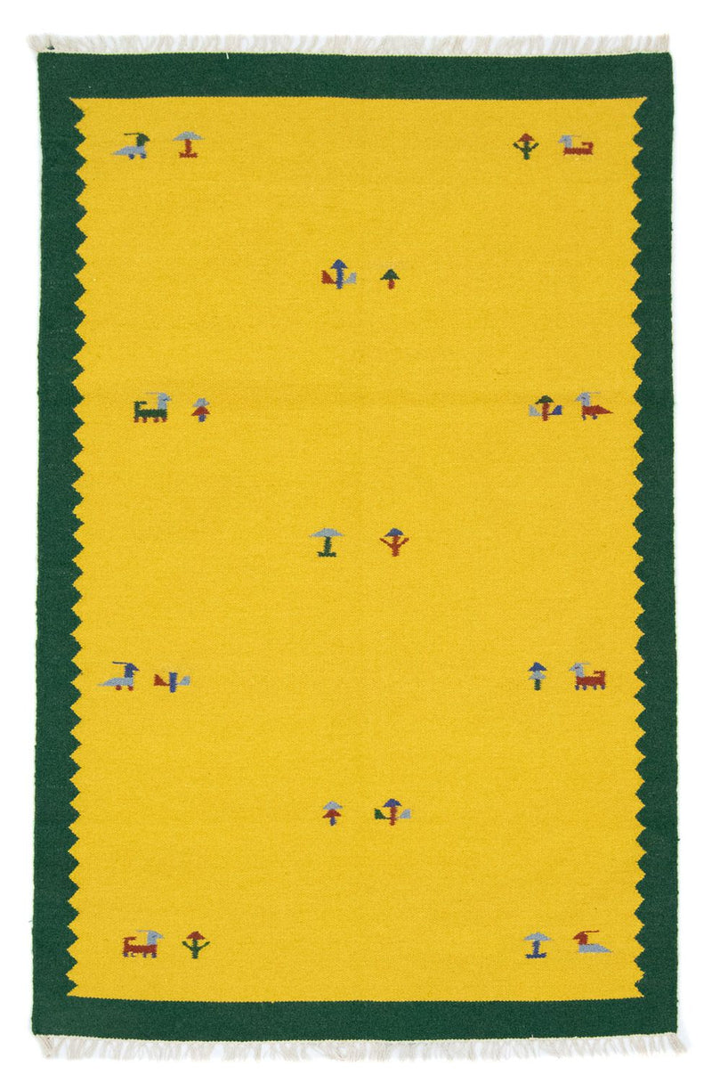 Tapis Kelim - Tendance - 180 x 120 cm - jaune