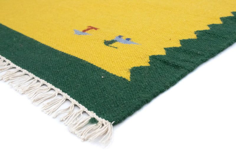 Tapis Kelim - Tendance - 180 x 120 cm - jaune