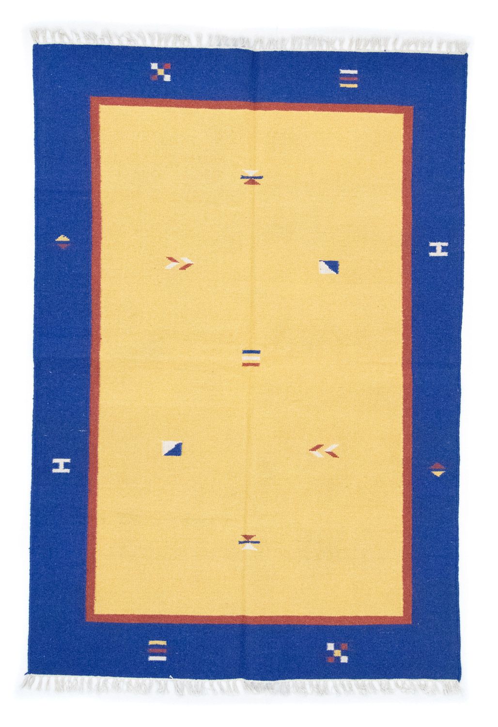 Tapis Kelim - Tendance - 200 x 140 cm - jaune