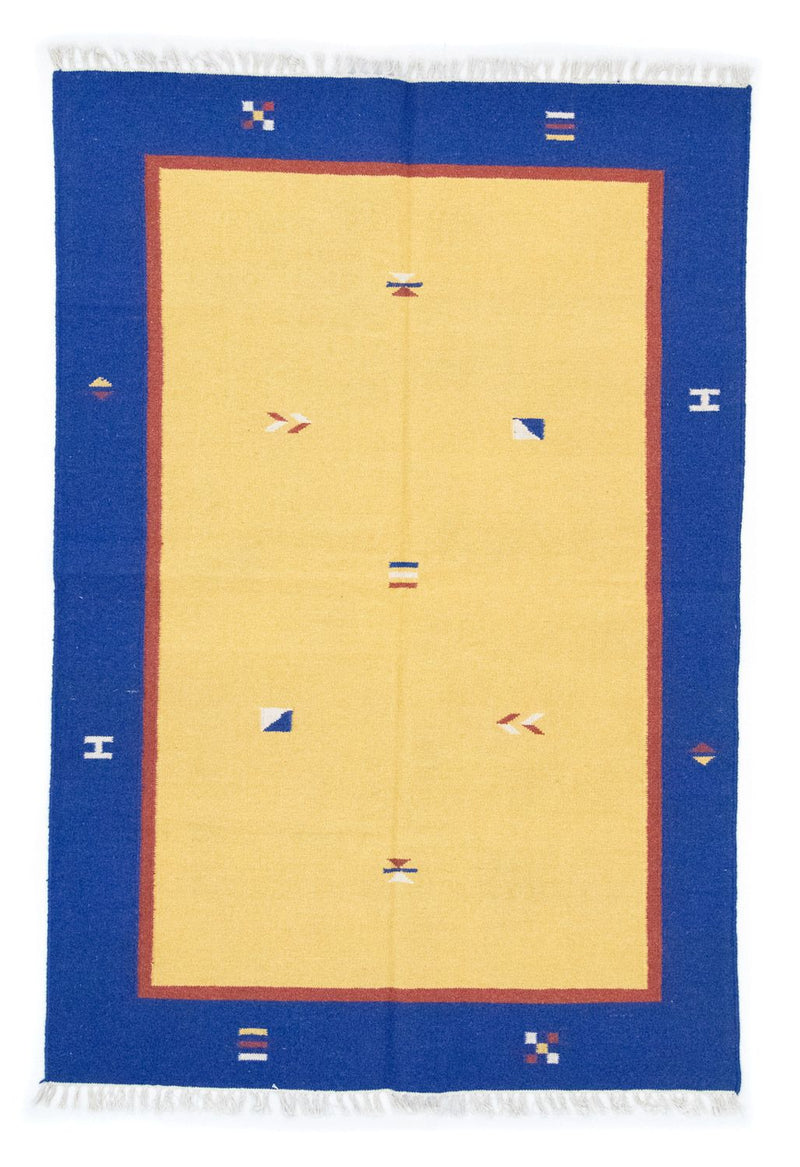Tapis Kelim - Tendance - 200 x 140 cm - jaune