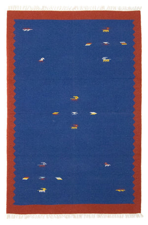 Tapis Kelim - Tendance - 180 x 120 cm - bleu