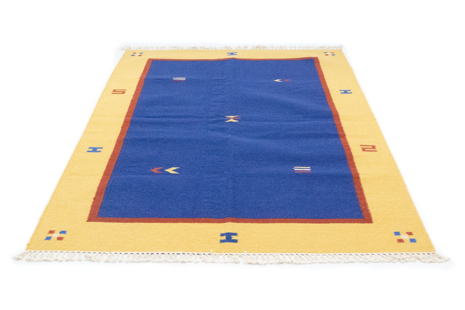Kelim Teppich - Trendy 200 x 140 cm - blau
