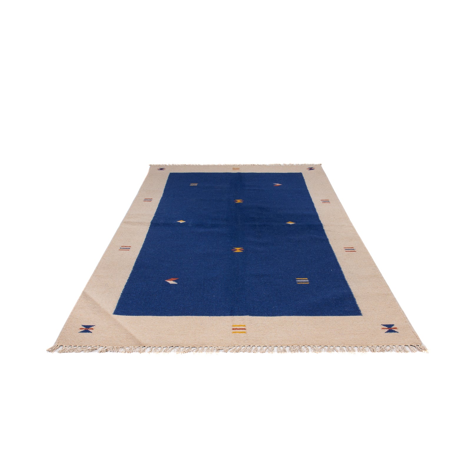 Tapis Kelim - Tendance - 240 x 170 cm - bleu foncé